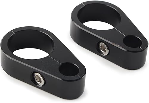 GZYF 2 clips de abrazadera de cable de embrague de freno de motocicleta para manillar Harley de 1 pulgada, 1 agujero, negro