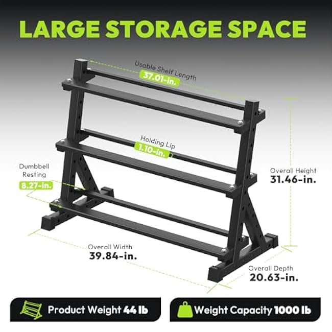 Hex Dumbbell Sets with Rack, 290-670 lb Rubber Encased Exercise & Fitness Dumbbells Set, Hand Weight for Strength Training, Weight Dumbbells