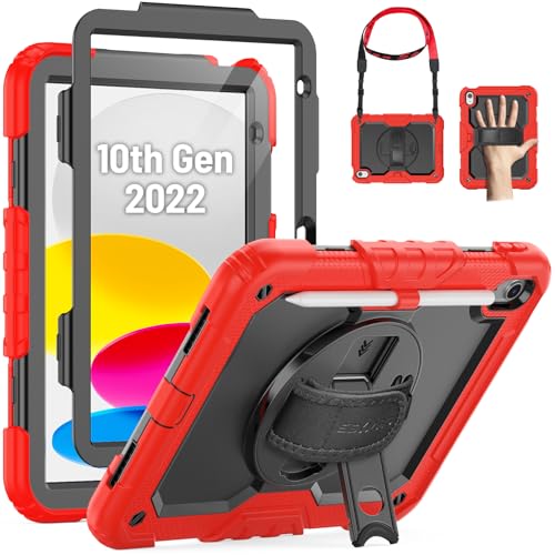 SEYMAC Funda para iPad 10 Generación 2022, Funda para iPad 10.9 Pulgadas, Resistente a los Golpes...