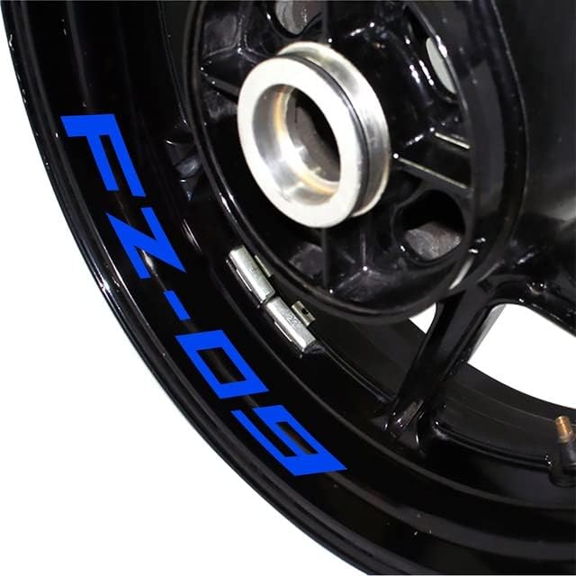 Motorcycle Reflective Rim Wheel Decal Kit,Waterproof Tire Rim Stickers Decoration for YAMAHA FZ-09 FZ09 fz 09 (Blue)