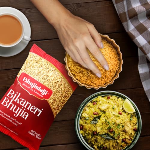 Image of Bhujialalji Bikaneri Bhujia (Combo pack of 2) 2kg | Rajasthani Namkeen | indian Spices | Indian Tea Time Fresh & Mixture | Ready to eat.