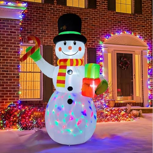 EXPOREE Weihnachtsdeko Aufblasbare Schneemann, 210cm, 7ft, Blow Up...