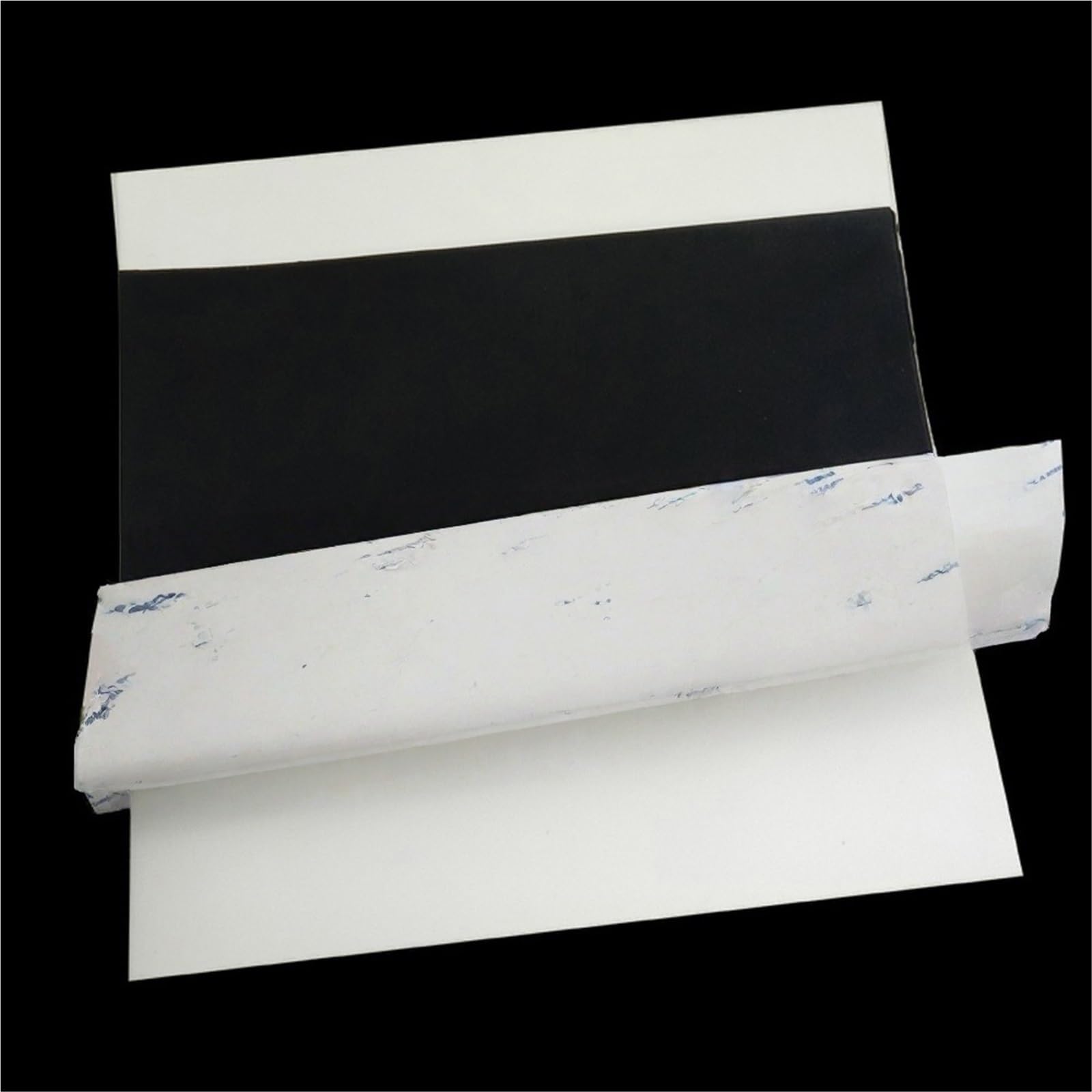 300 x 300 mm weiße selbstklebende Silikonfolie – hochtemperaturbeständige schwarze Gummiplatte 1 Stück(Black,300x300x2mm)