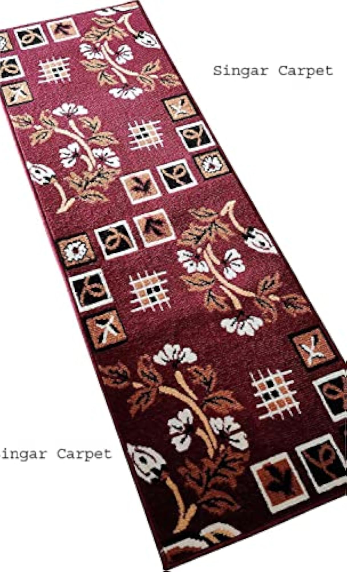 Solid Art Deco Rugs for Bedside Runner, Living Room & Kitchen