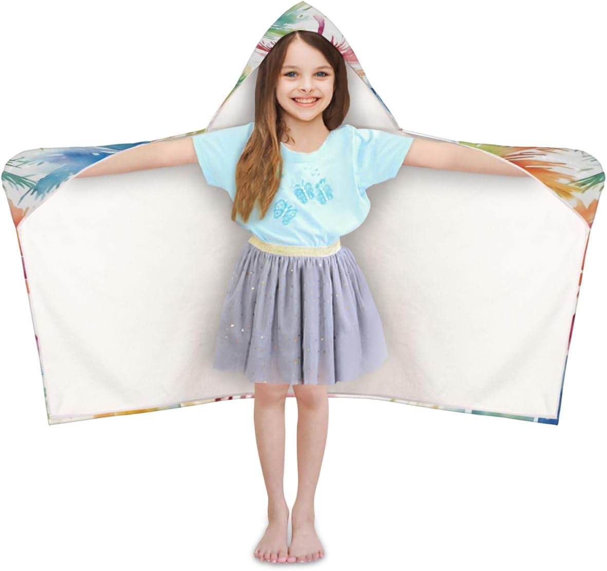 Pardick Kids Bath Towel Connuct Tree Beach Towel with Hood Pool Cover Up for Girls Boys Soft Absorbent Hooded Bath Towel Toddler Towels for Beach, Pool