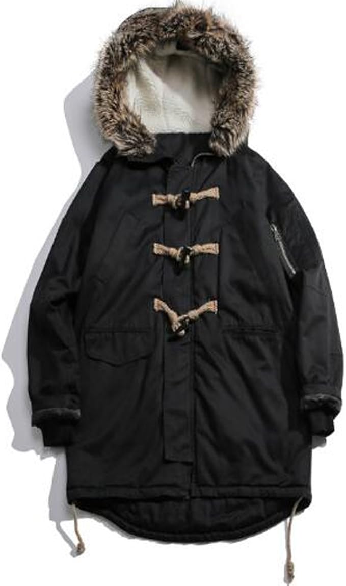 Amazon Chuguang ダッフルコート メンズ メルトンコート 冬服 ダウンコート メンズ ダウンジャケット ショット丈 コート フード付き 裏起毛 アウトドアウェア 防寒着 防風 アウター コート ジャケット 通販