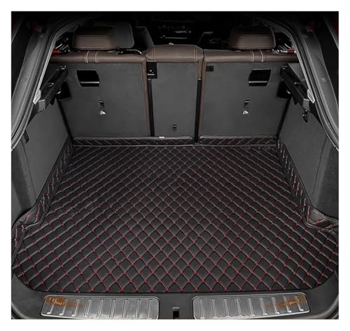 Tapis de coffre haut de gamme Mazda 3 Axela Hayon 2014-2018 revêtement sur mesure Black-Red