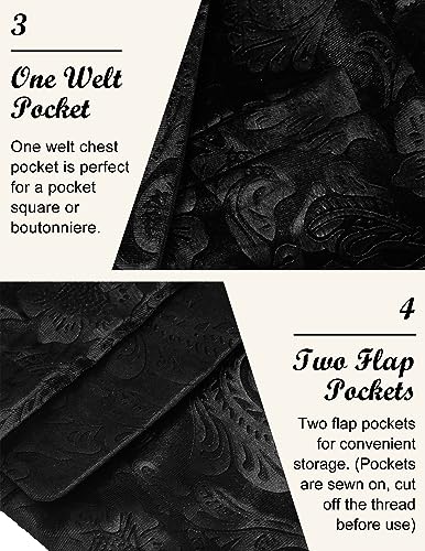 Image of COOFANDY Men's Velvet Blazer Notched Lapel Velour Suit Jacket One Button Tuxedo Jackets for Wedding Prom Party Dinner