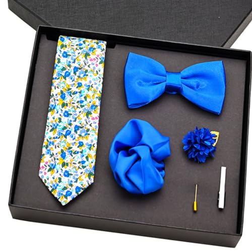 Set de 6 corbatas de seda floral para hombre
