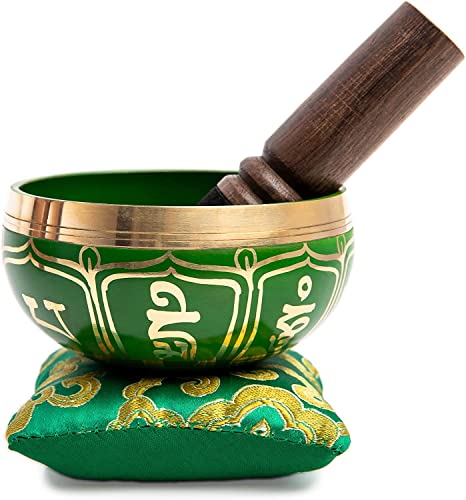 Tibetan Singing Bowl Set - Easy To Play for Beginners - Authentic Handcrafted Mindfulness Meditation Holistic Sound 7 Chakra Healing Gift by Himalayan Bazaar - Image 8