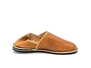 Moroccan babouche shoe, Leather slipper, Unisex Handmade