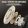 DOQAUS Bluetooth Headphones Over Ear, 9 EQ Modes, 90H Playtime Wireless Headphones with Deep Bass, Foldable Headphone with APP Control, Mic, Wired Mode for Travel Home Office Cell Phone PC, Black #4