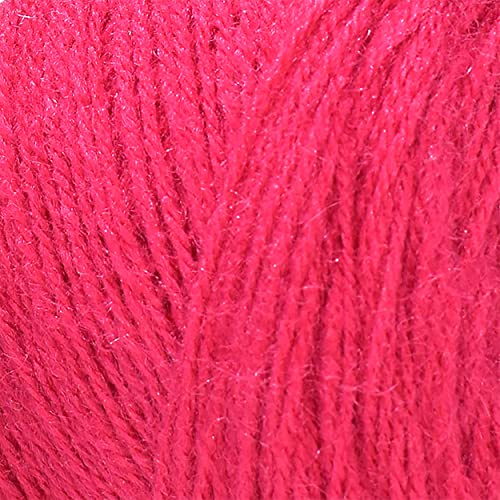 Image of M.G Microshine Magenta (200 gm) Wool Hank Hand Knitting Wool /Art Craft Soft Fingering Crochet Hook Yarn, Needle Knitting Yarn Thread dye N Y MB