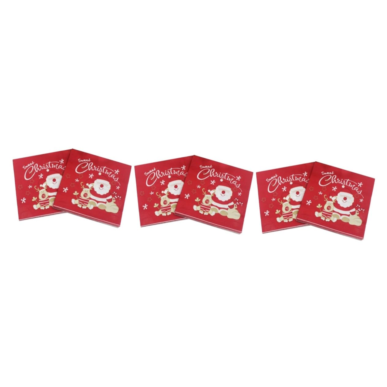 Serviettes de table Père Noël x120 pour fêtes de fin d'année
