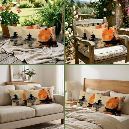 Housse coussin extérieur 40x60 lot de 2 taie oreiller imperméable