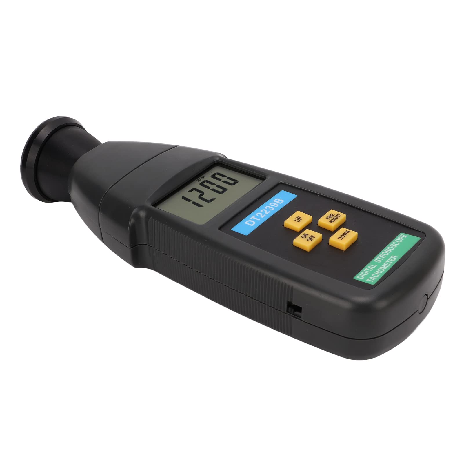 Obrotomierz PolyGen Flash 60-19 999 obr./min, ręczny stroboskop cyfrowy z technologią fotoelektryczną i rozdzielczością 0,1 obr./min do analiz laboratoryjnych i przemysłowych