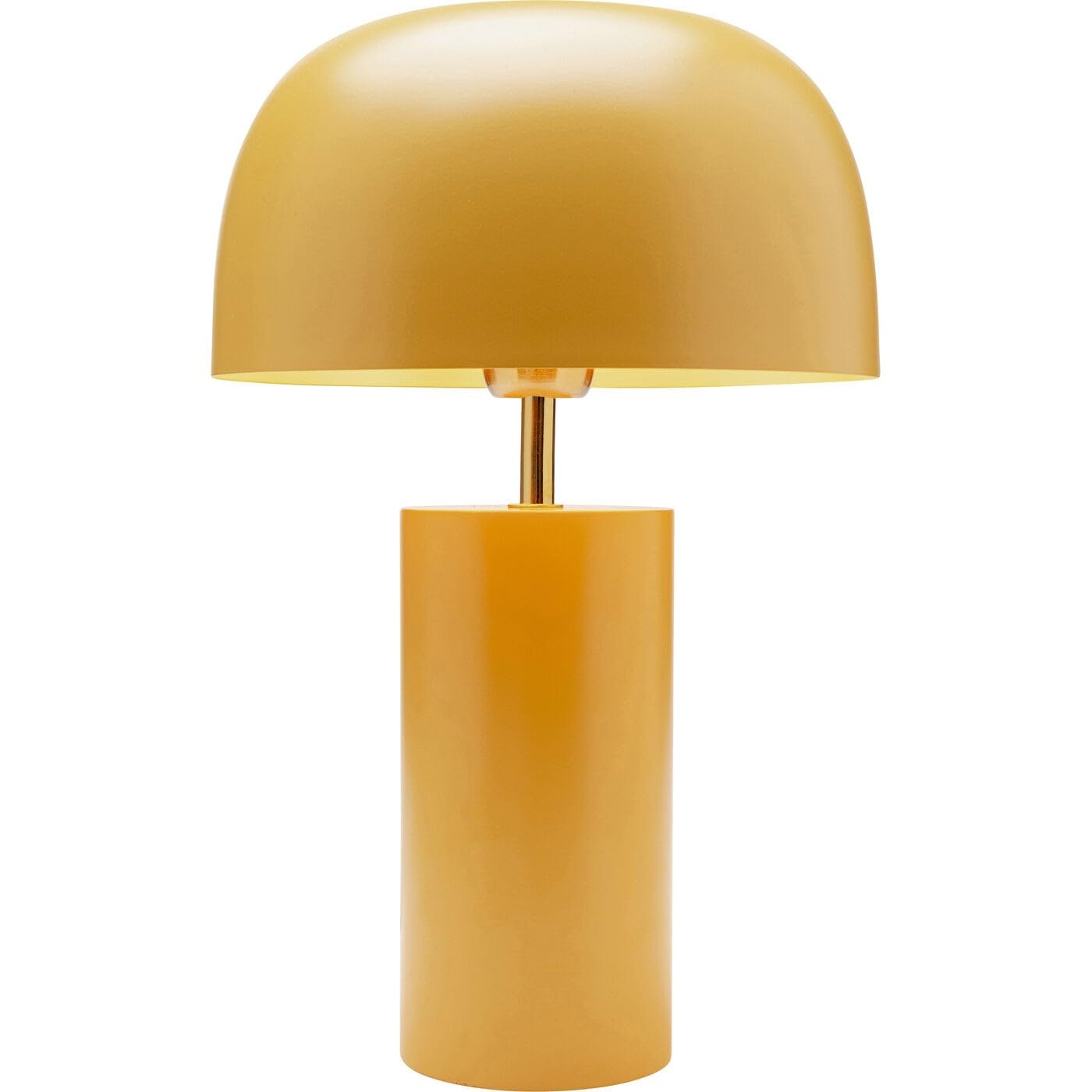 Kare Design Tischleuchte Loungy Curry, Gelb, Tischlampe, Stahlgestell, Metall Schirm, kein Leuchtmittel inklusive, E14, moderne Lampe, Designer Leuchte, Pilzlampe