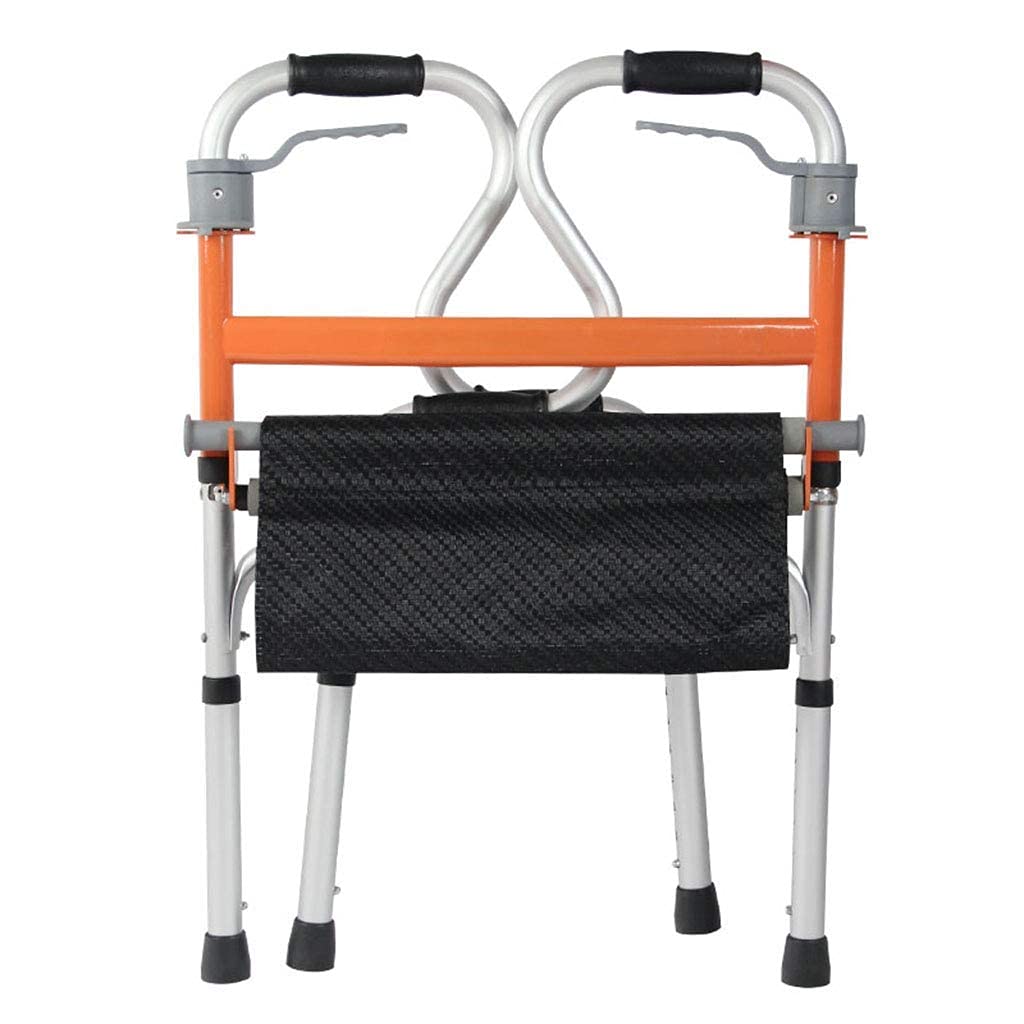 Andadores para Ancianos con Asiento Sin Ruedas, Ligeros, Plegables Y Asistidos para Viajes, Adultos, Altura Ajustable para Ancianos - Aluminio Interesting