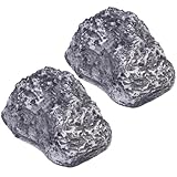 DEARMAMY Caja para Guardar Llaves de Resina Diseño Piedra Falsa Ocultador de Llaves para Exteriores 2 Piezas Protección Jardín y Patio