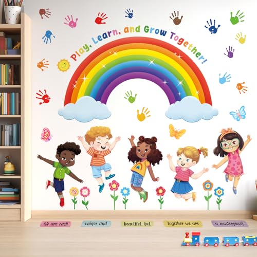 DECOWALL Kids Reading & Play Corner Wall Decals – Peel and Stick Removable Stickers for Nursery, Bedroom & Study – Learning Fun Wall Art for...