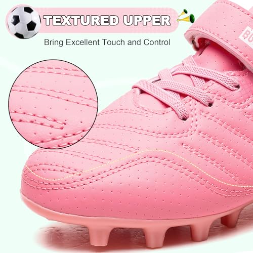 Kids Soccer Cleats Boys Girls Athletic Outdoor Firm Ground Youth Football Shoes(Little Kid/Big Kid)2