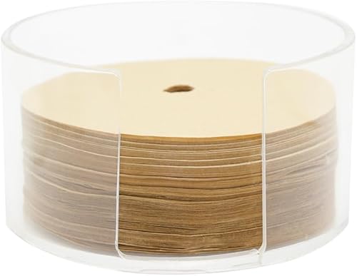 Filtros de café de 3.75 pulgadas, 200 filtros de papel de café desechables con soporte de almacenamiento para percoladora de café Bozeman  Filtros