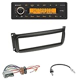 Autoradio Continental TR7412UB-OR Autoradio Bluetooth RDS USB + 1-DIN Radioblende schwarz für Chrysler Neon (PL) 1999-2002 Chrysler Sebring (DR) 01/2000-2007 Chrysler 300 M (LR) 01/2002-2004