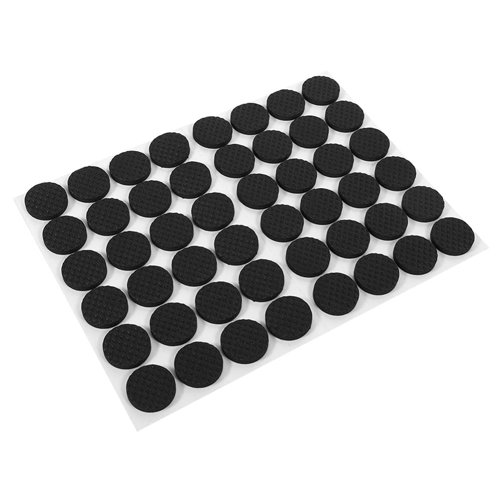 Anti-Skid Furniture Pads, Clean Rubber Feet Pads with Adhesive Furniture Floor Protectors with Rubber (Black 1 Bag of 48pcs 2cm),Garden kneelers,pads,seats