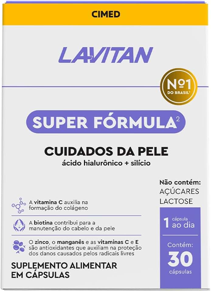 LAVITAN Super Fórmula Cuidados da Pele com 30 cápsulas