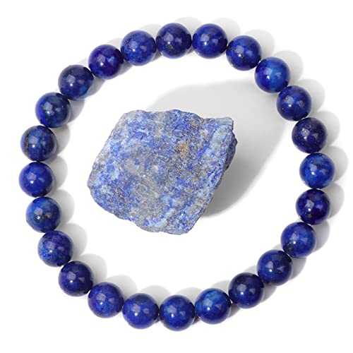 Bijoux Bracelet Perles de Pierre de Labradorite Naturelle Lapis Lazuli 19CM