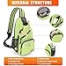 Imagen de Sling Bag Mochila Bandolera Hombre Tela Oxford Mochila Pequeña Hombre Mujer Bolso Bandolera Ligero Bolsa de Pecho con Múltiples Bolsillos para Trabajo para Ciclismo Correr Senderismo Viajes