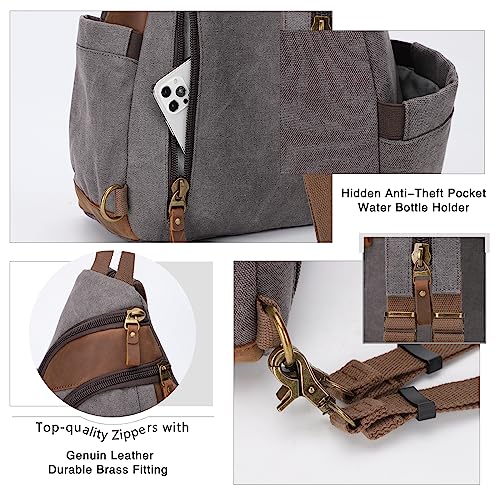 Mochila tipo bandolera canvas ligera para ciclismo y senderismo miniatura 3