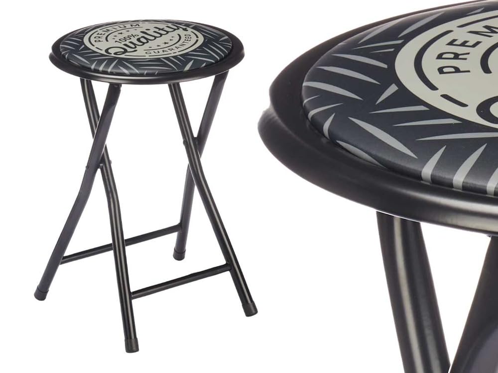 Tabouret pliant rond tropical pour assise d'appoint nomade