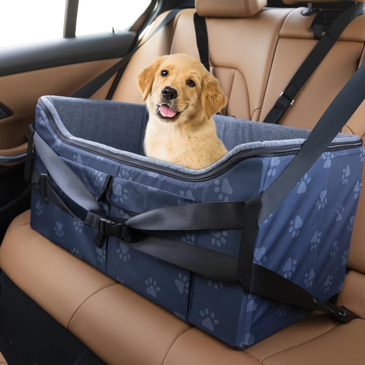 Elite Edge Dog Booster Car Seat for 2 Small Dogs or Medium