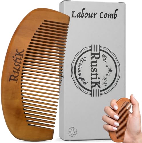 RustiK Labour Comb for Birth & Pregnancy | Wooden Birthing Comb for Natural Pain Relief | Acupressure Birth Comb for Labour Hypnobirthing Hospital Bag & Home Birth Essentials