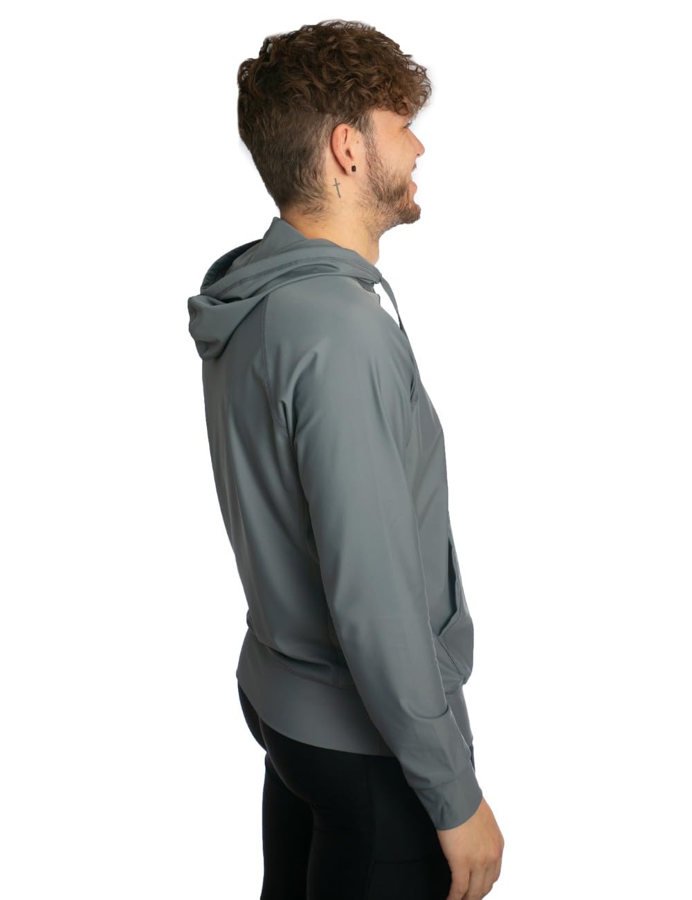 iQ-UV Herren Kapuzenjacke mit UPF50+ – leichte, atmungsaktive Sommerjacke – Öko Tex 100 zertifiziert – schnelltrocknend & bequem