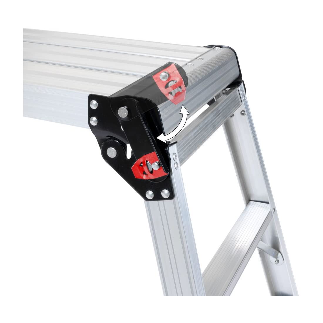 Güde Alu Arbeitsplattform, Arbeitstritt, Trittleiter, Trittbank GAAP 760, bis 150 kg, 760x300 mm, Podest klappar, Arbeitsbühne