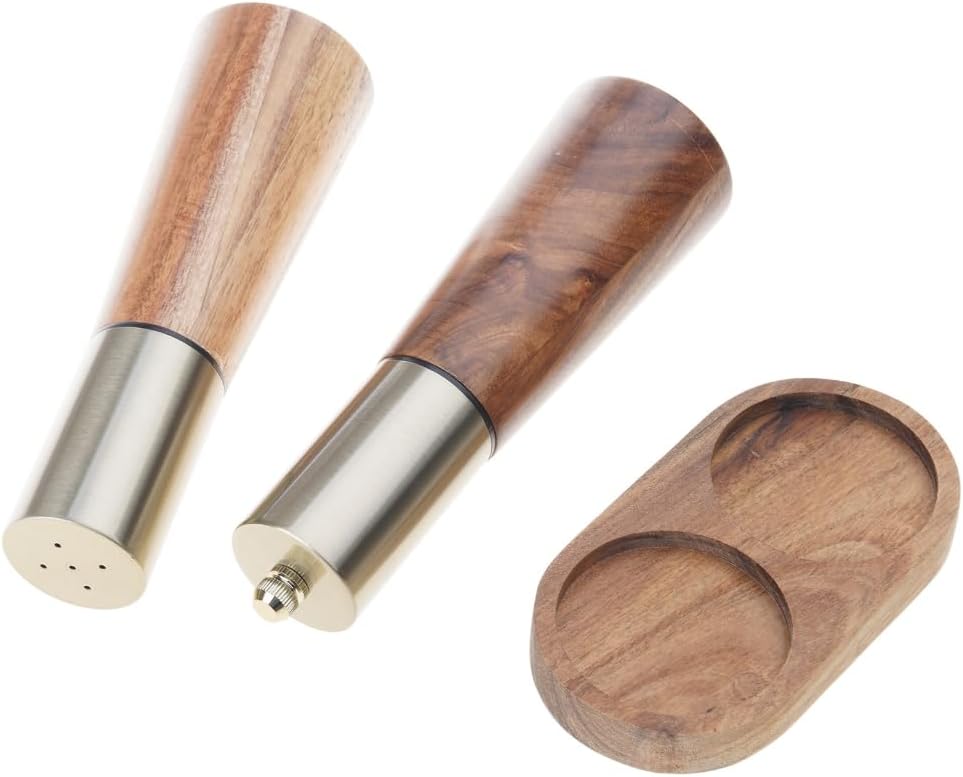Convenient Kitchen Seasoning Gadget Coarse Salt and Pepper Mill with Base Stand