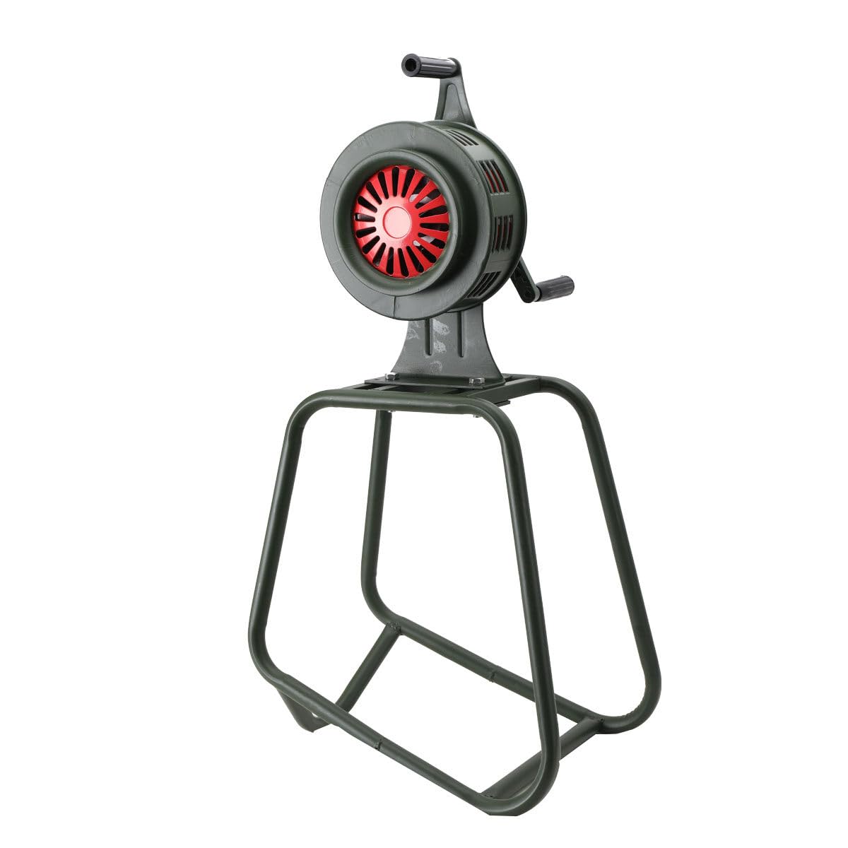 125dB Handsirene Tragbarer Handkurbel Sirenen Aluminiumgehäuse Sirene | Einklappbar Alarmsirene Manuell Betriebenes Sirenen mit Abnehmbare Halterung für Feueralarm den Heim,SY-200B Grün