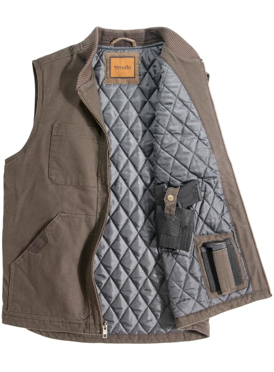 Image of Venado Concealed Carry Vest for Men - Heavy Duty Canvas - Conceal Carry Pockets