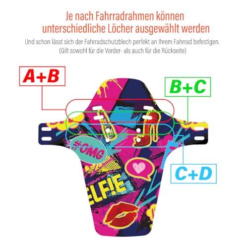 CNCLOL Mountainbike Schutzblech, 2‑Stück MTB Mudguard Vorne/Hinten Mini‑Set – Ansicht 3