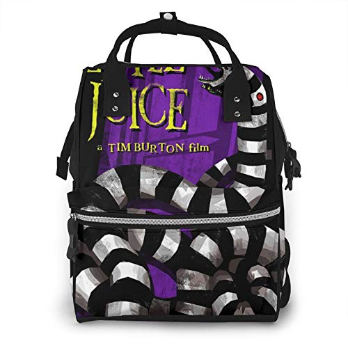 WXDGLL Beetlejuice The Musical Multifunctional Waterproof Mummy Bag Travel Backpack Diaper Bag Student Backpack Large Capacity Multifunctional Backpack