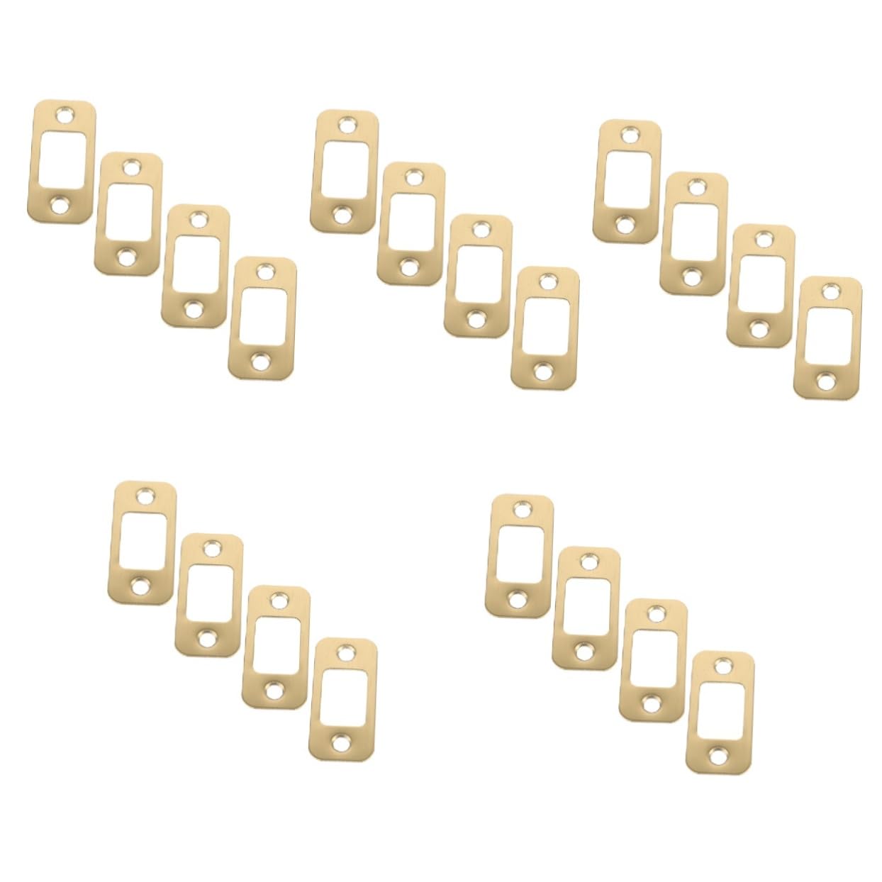 OSALADI 20pièces Plaques De Gâche De Sécurité Lot Pour Renforcement De Porte Compatible Avec Divers Pênes Finition Dorée Résistantes à Pour Usage Résidentiel Et Commercial