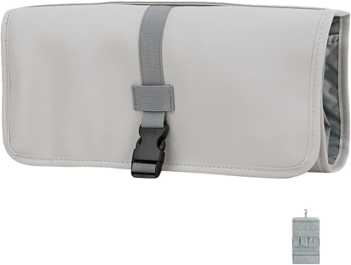 Portable Hair Dryer Bag and Travel Storage Case for Hair Curling Iron with Oxford Cloth and Leather Material, Neat and Orderly Storage for Business Trips and Overnight Stays