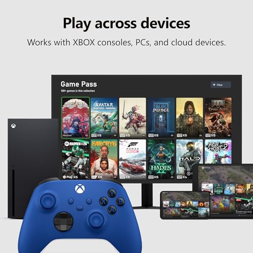 XBOX Wireless Gaming Controller | Shock Blue | Console, PC, & Cloud Devices | Textured Grip | Wireless, Bluetooth, USB-C Connectivity - Image 7