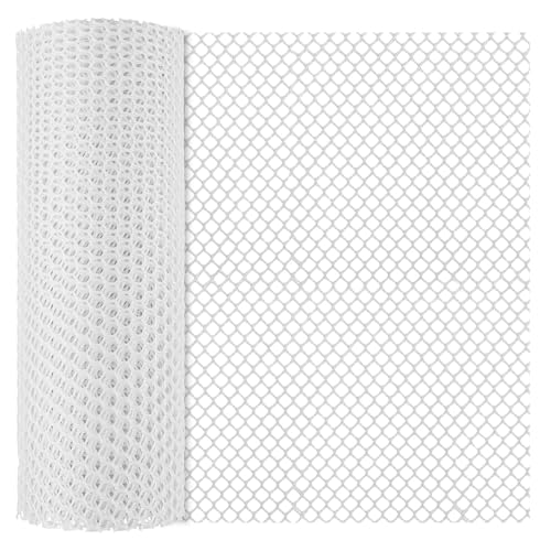 キョドド屋 転落防止ネット 0.4*10M 落下防止 防護プラスチック網 結束バンド付き 防鳥 防獣 園芸 家禽 ペット ベランダ 階段 窓 フェンスネット(ホワイト)