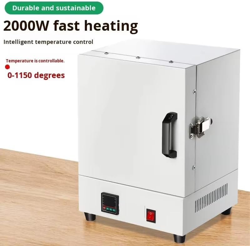 Electric Kiln 2000W, Metal Melting Furnace 1150℃, Enclosed Muffle Furnace for Jewelry and Plaster Processing, Lab Use
