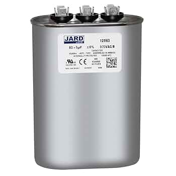ican. 80 + 5 uF MFD x 370 VAC Replaces GE Genteq Dual Oval