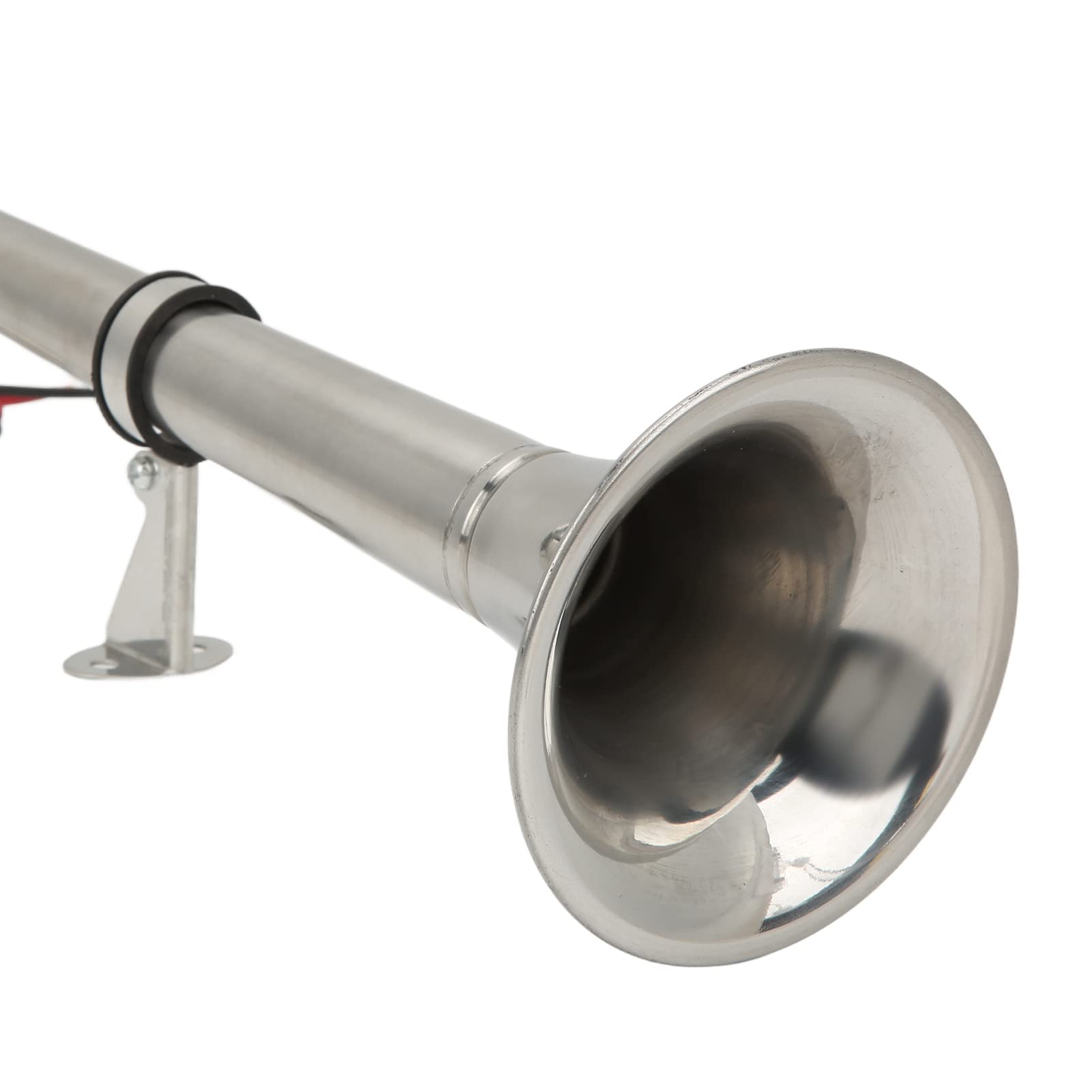 Pyhodi Clacson a Tromba Singola in Acciaio Inossidabile per Barche Marine, Clacson per Barche Marine 12v 30W, Clacson a Tromba Singola da 328 Db, Clacson Elettrico in Acciaio Inossidabile