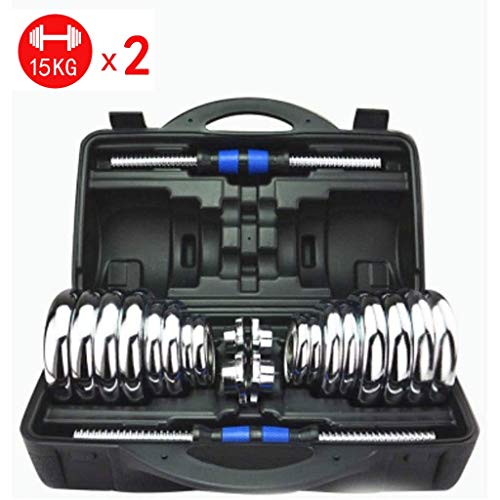 Anchor1 30KG Adjustable Fitness Dumbbell Weight Dumbells Electroplating Weight Bars Gym Dumbells...